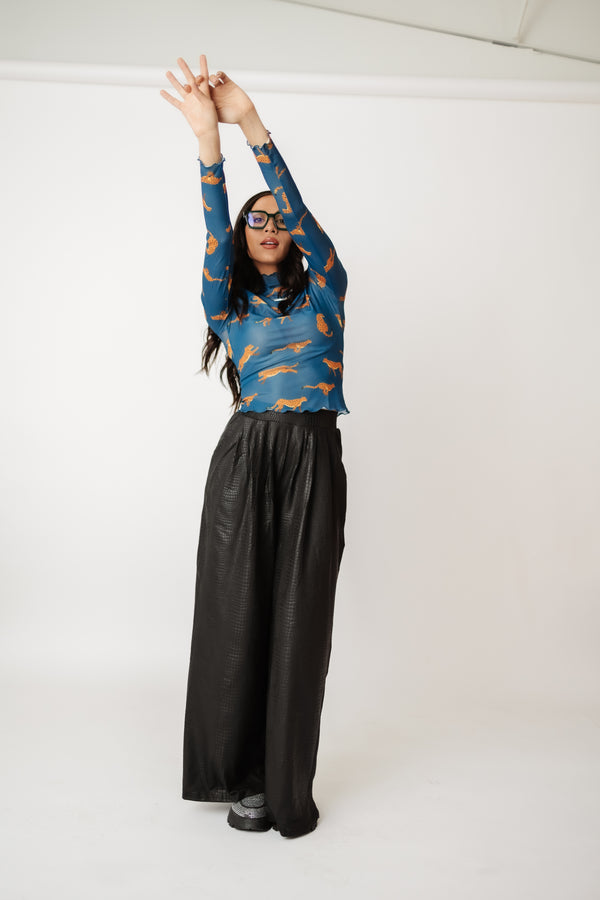 Told You So Metallic Pants - Matte Black