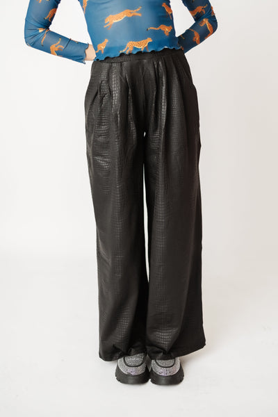 Told You So Metallic Pants - Matte Black