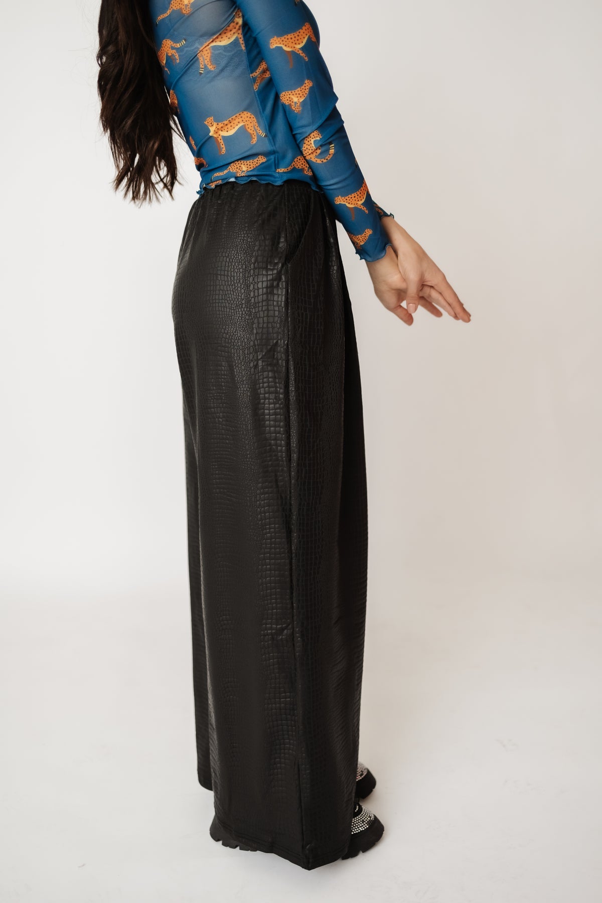Told You So Metallic Pants - Matte Black