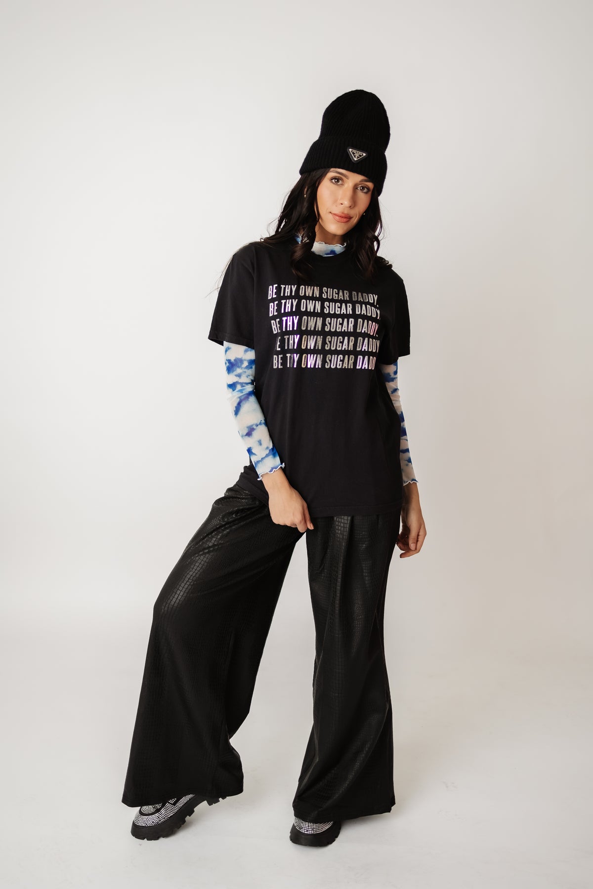 Told You So Metallic Pants - Matte Black
