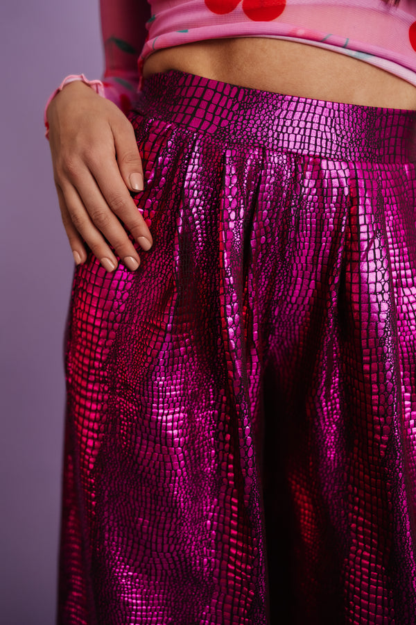 Told You So Metallic Pants - Pink