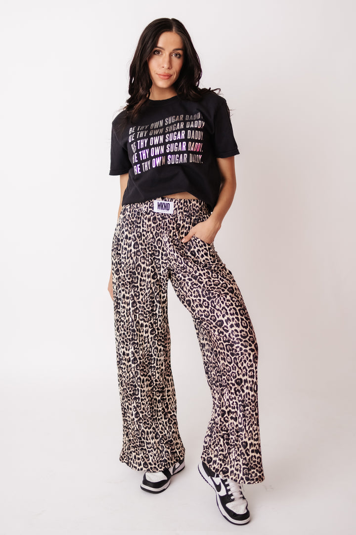 Leopard Plisse Pants [S-3X]