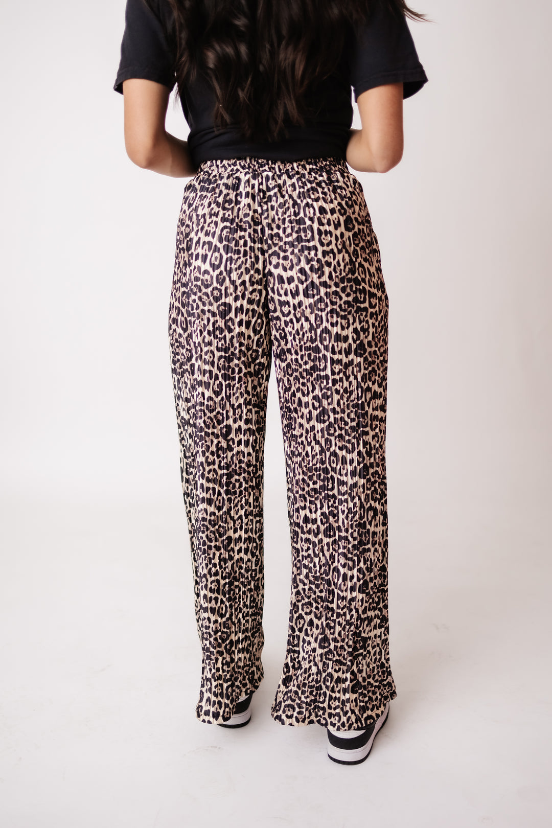 Leopard Plisse Pants [S-3X]