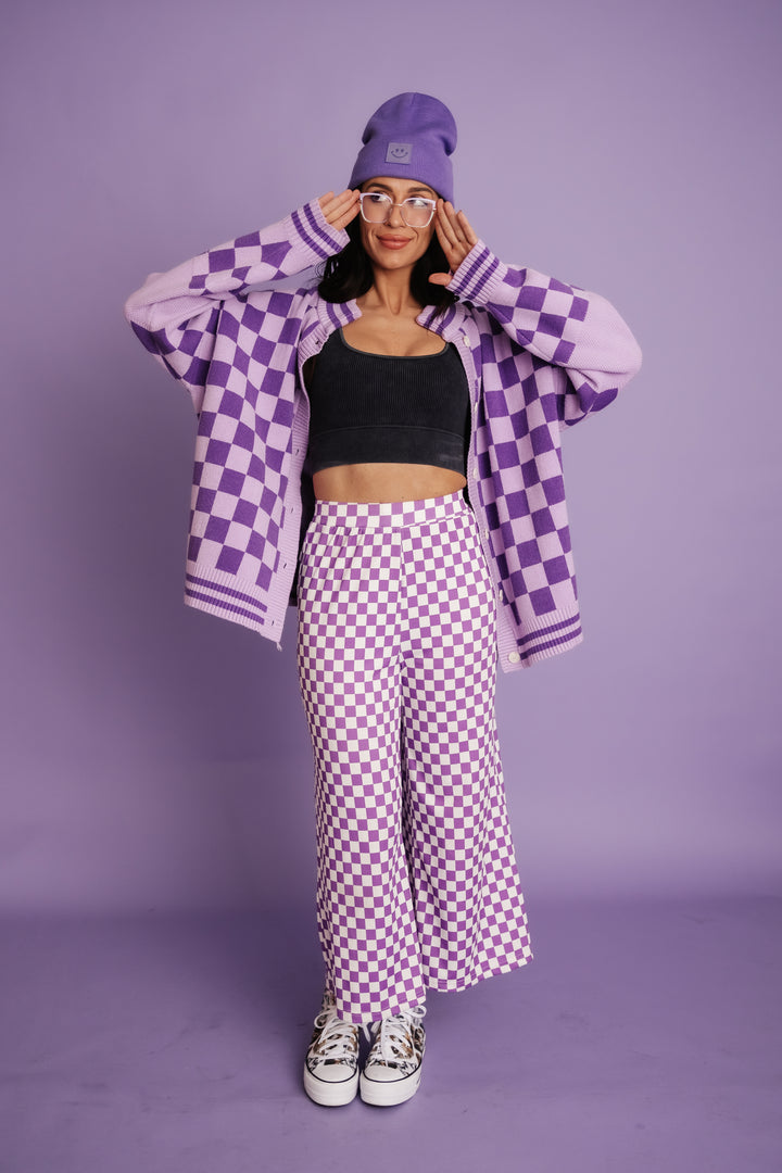 The Chexx Oversized Cardigan - Purple [S-3X]