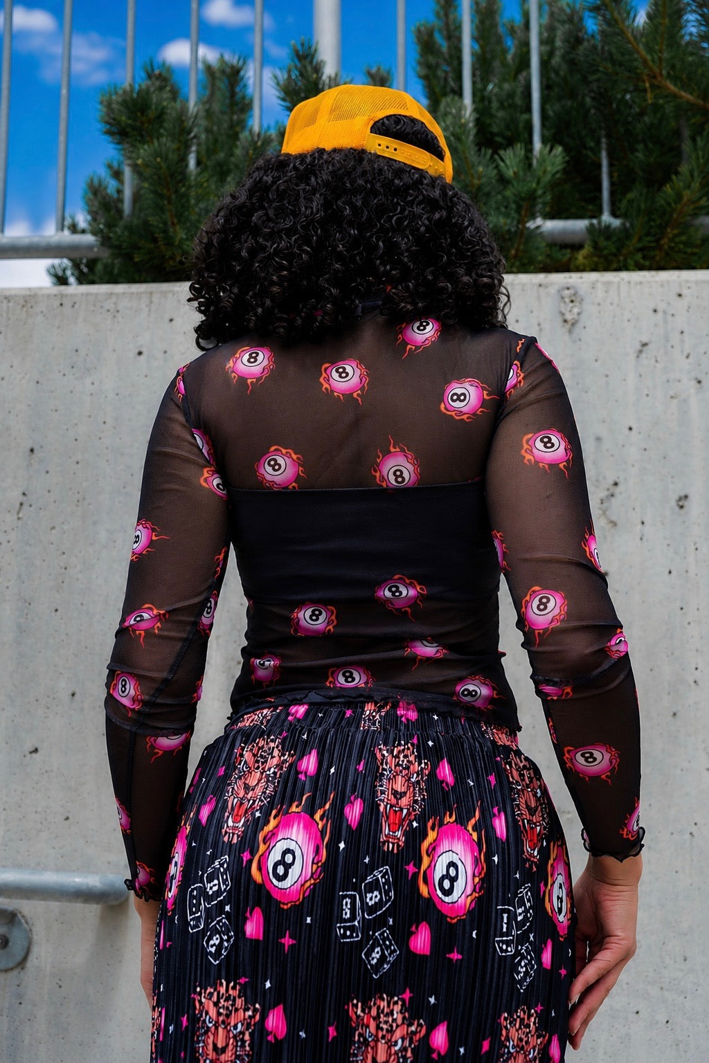 Lucky Flame Mesh Top