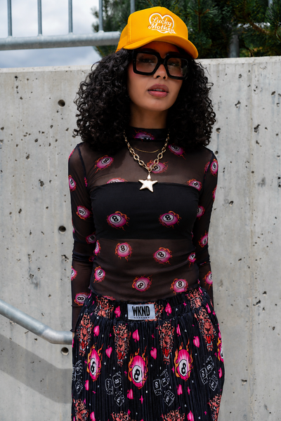 Lucky Flame Mesh Top