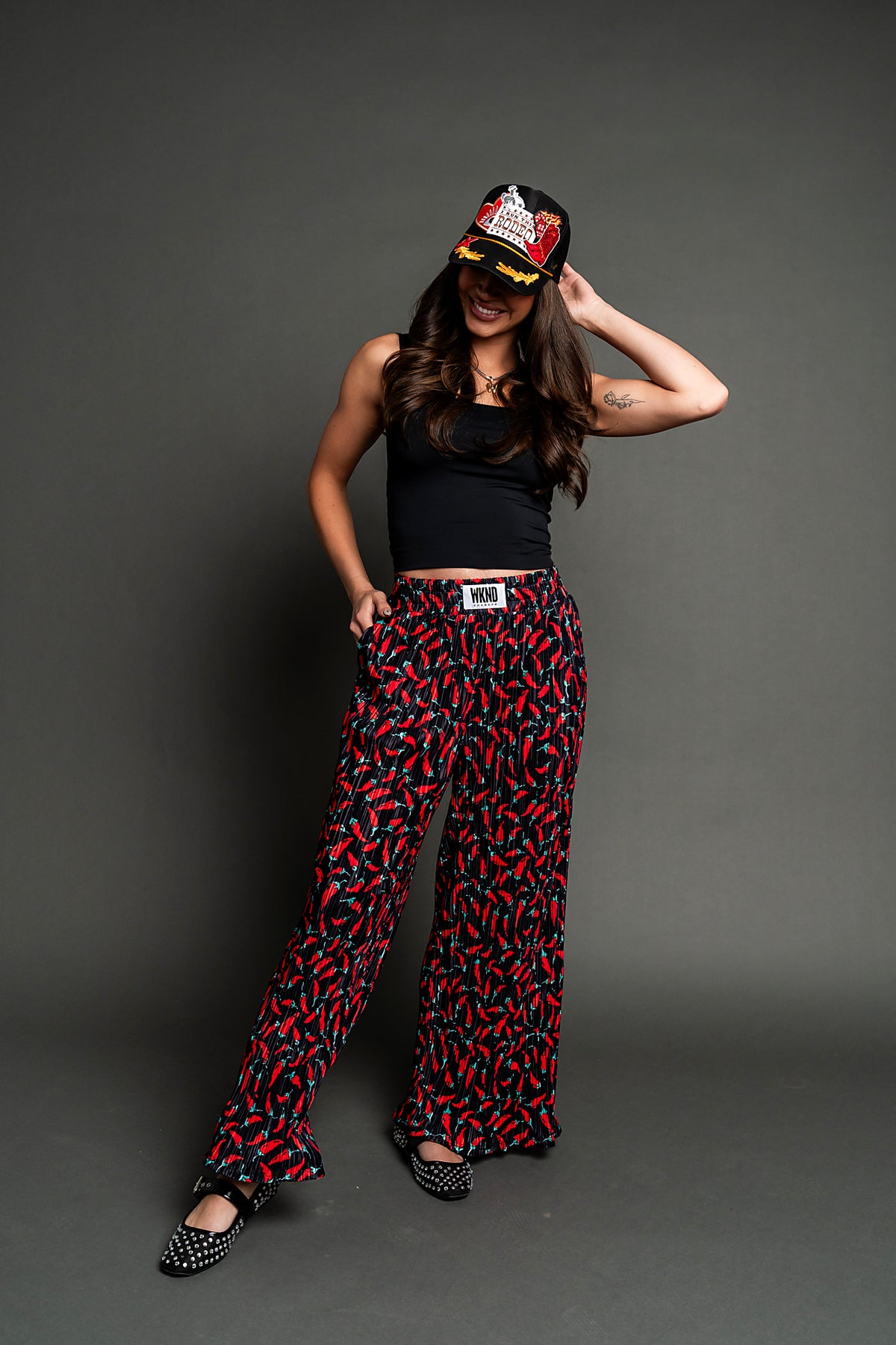 Chili Pepper Plisse Pants