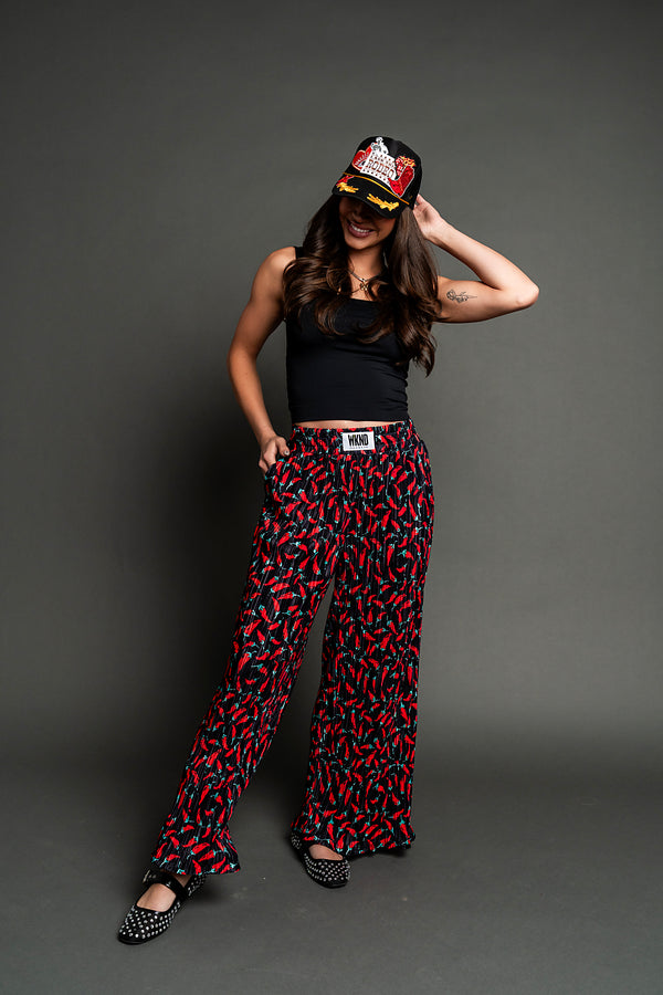 Chili Pepper Plisse Pants