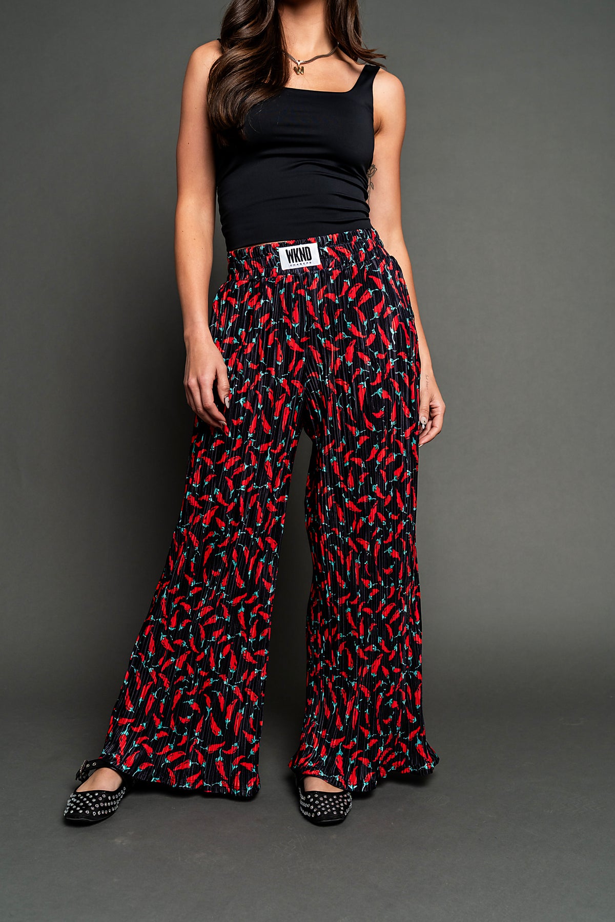 Chili Pepper Plisse Pants