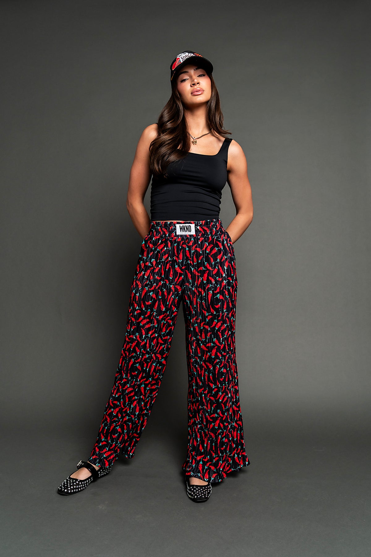 Chili Pepper Plisse Pants