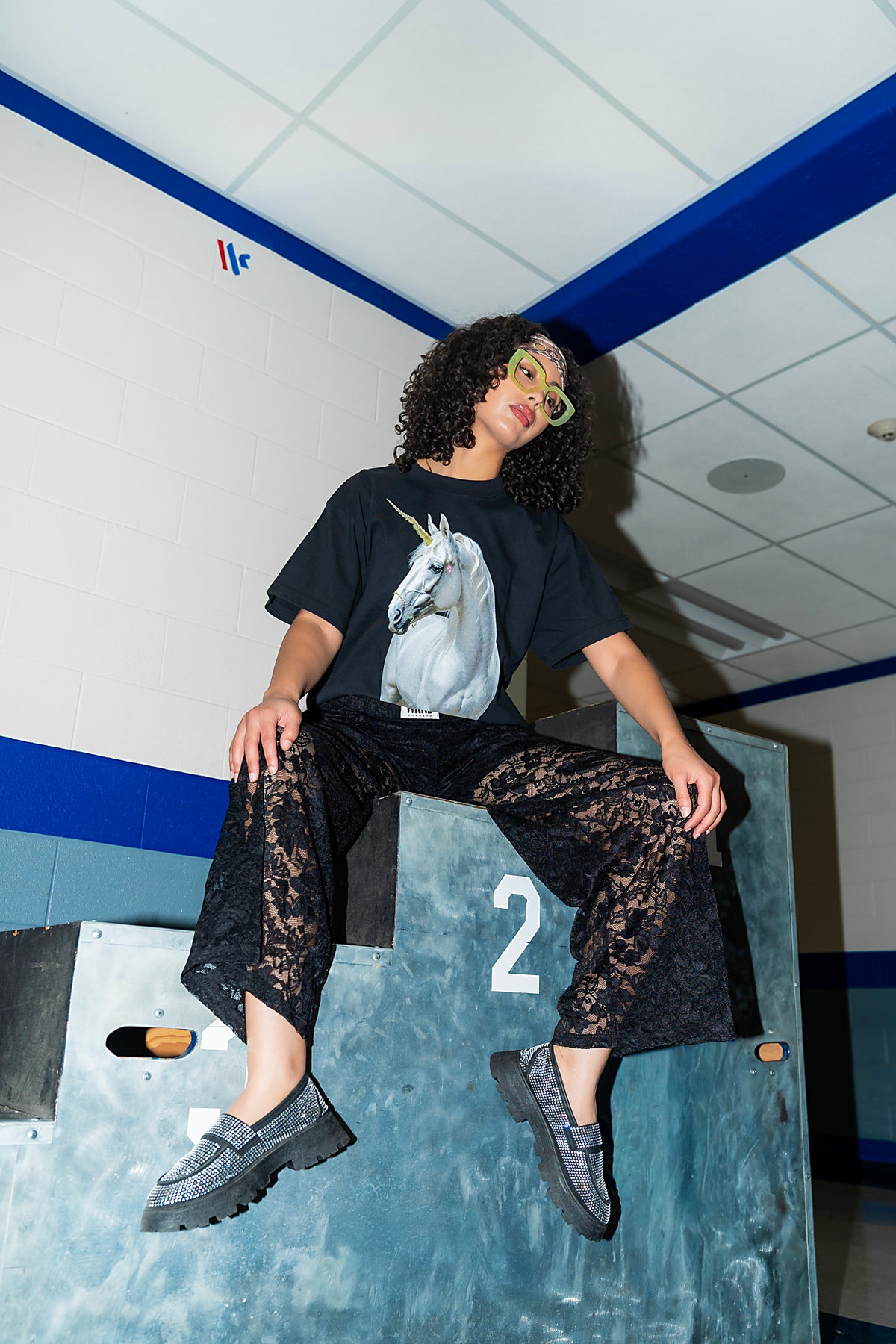 Stardust Lace Pants - Black