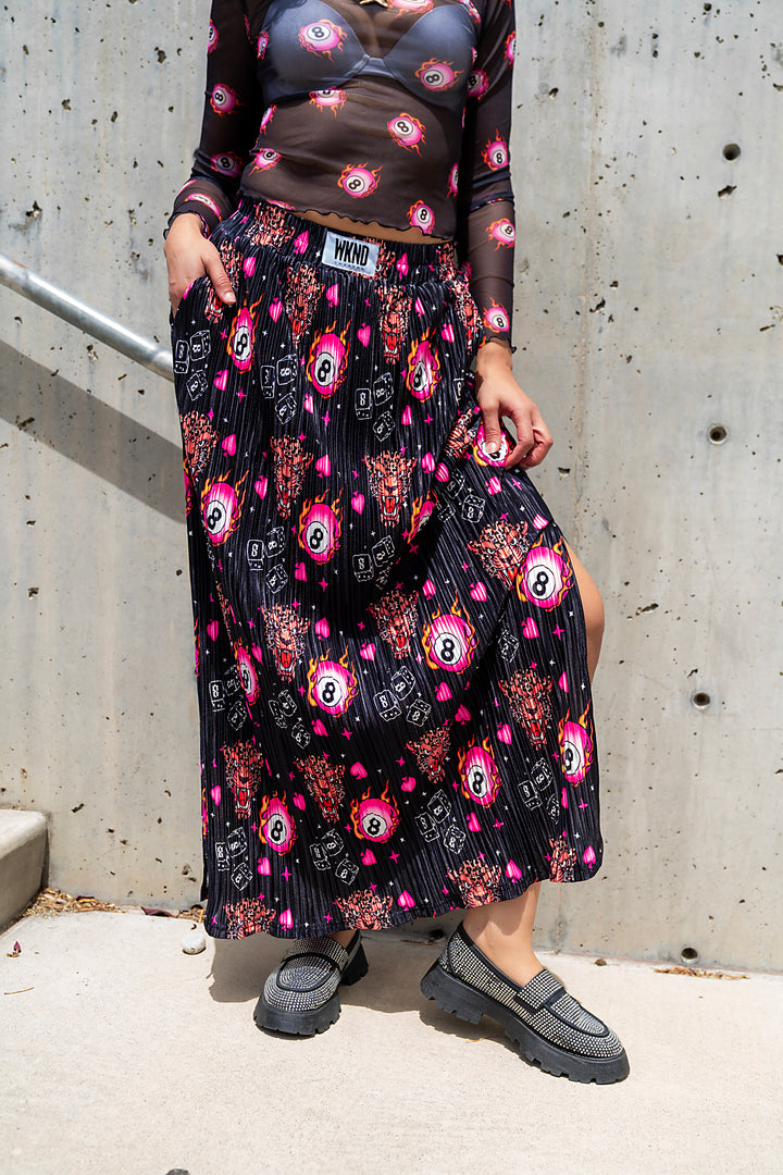 Wild Card Plisse Skirt