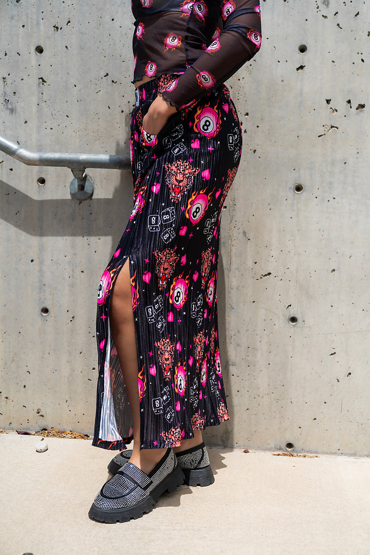 Wild Card Plisse Skirt