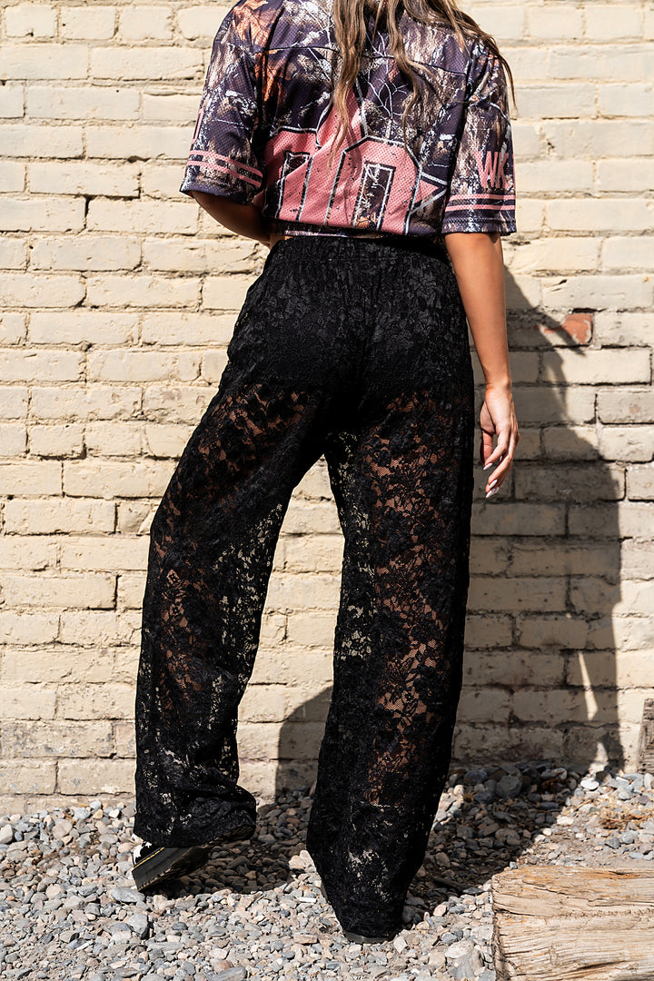 Stardust Lace Pants - Black