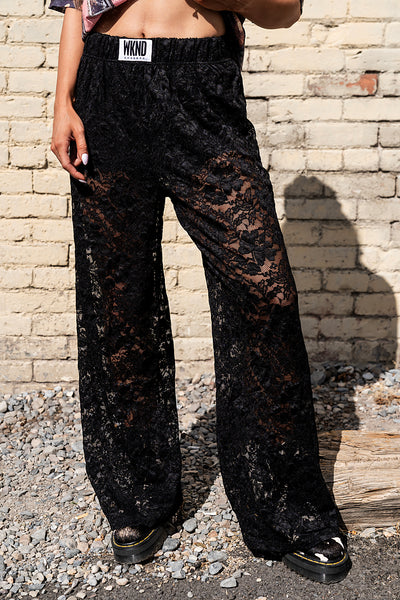 Stardust Lace Pants - Black