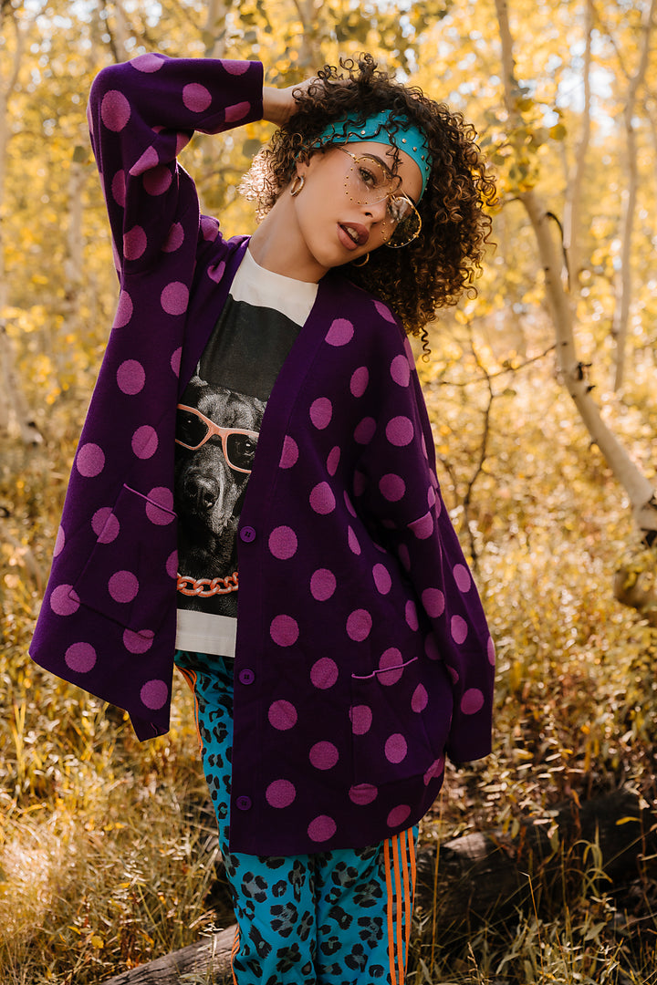 High Vibrations Polka Dot Cardigan