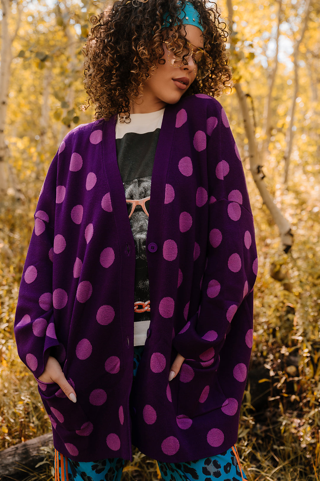 High Vibrations Polka Dot Cardigan