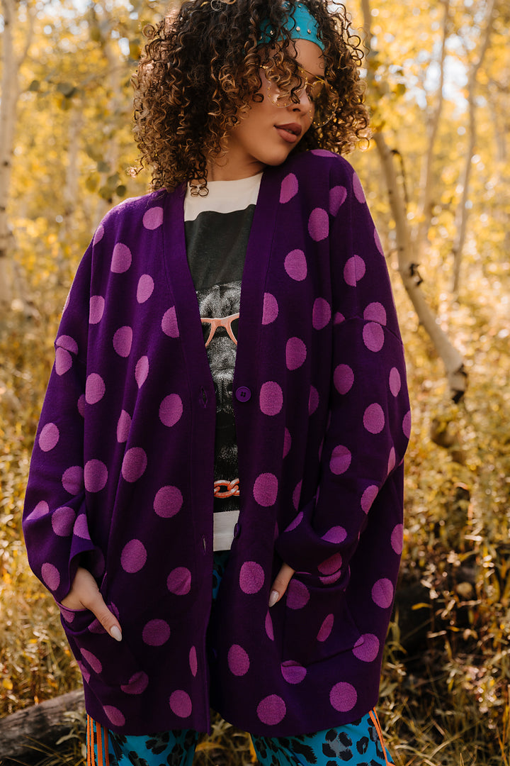 High Vibrations Polka Dot Cardigan