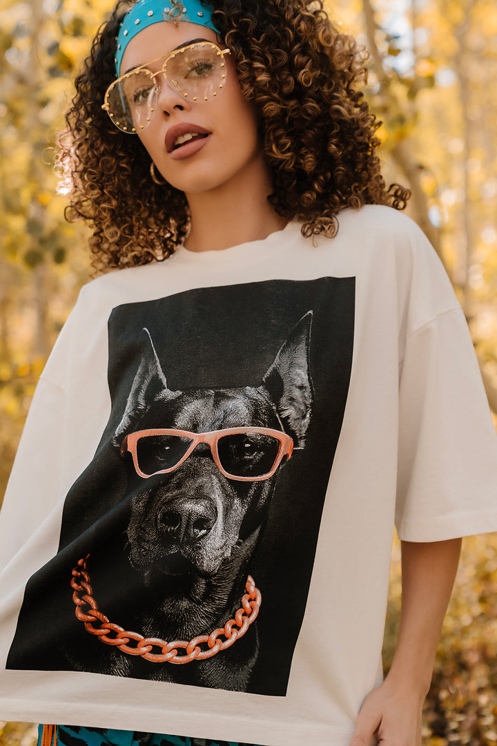 WKND Doberman Graphic Tee - Orange