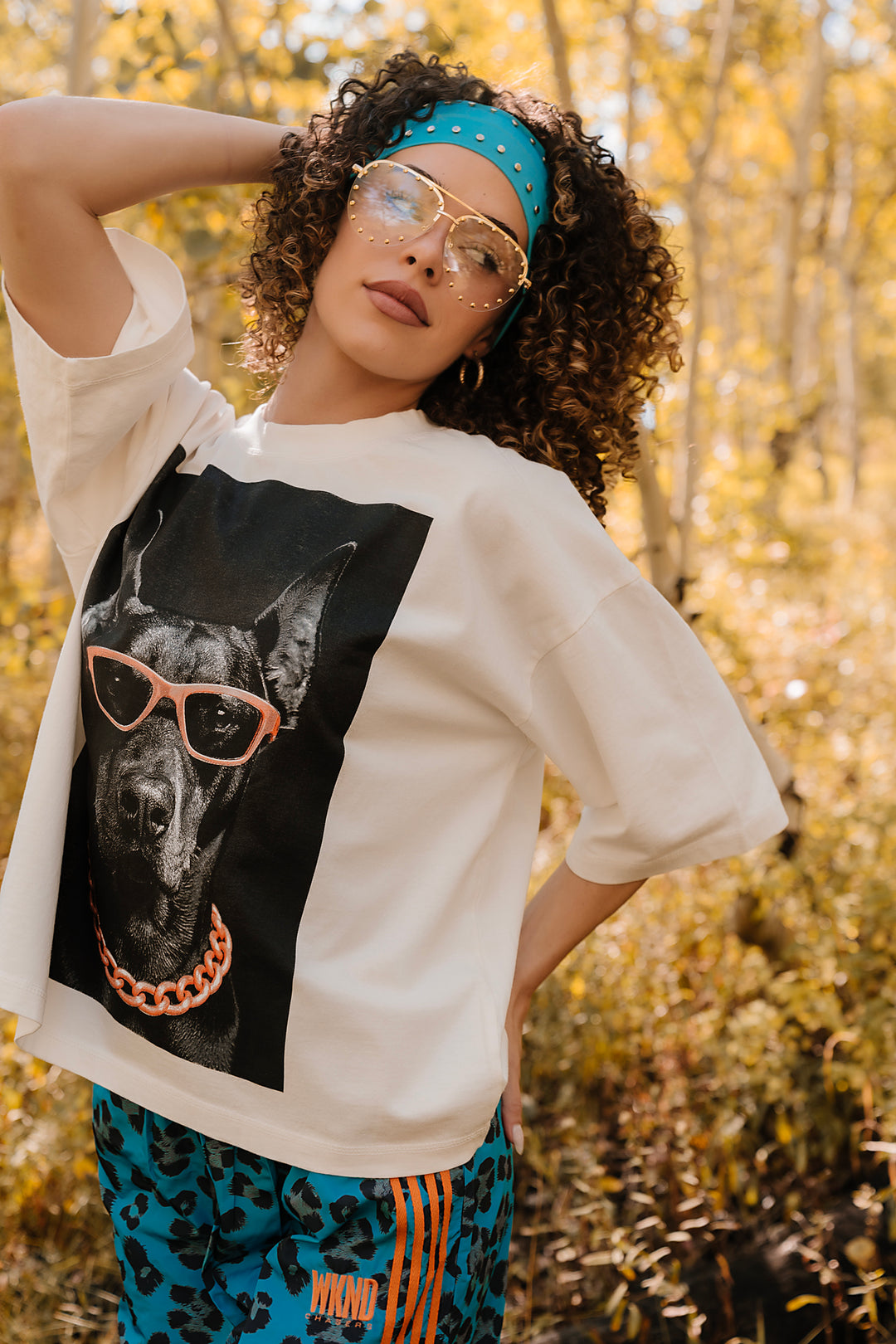 WKND Doberman Graphic Tee - Orange