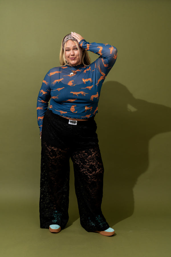 Stardust Lace Pants - Black