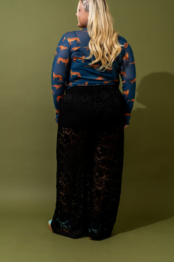 Stardust Lace Pants - Black