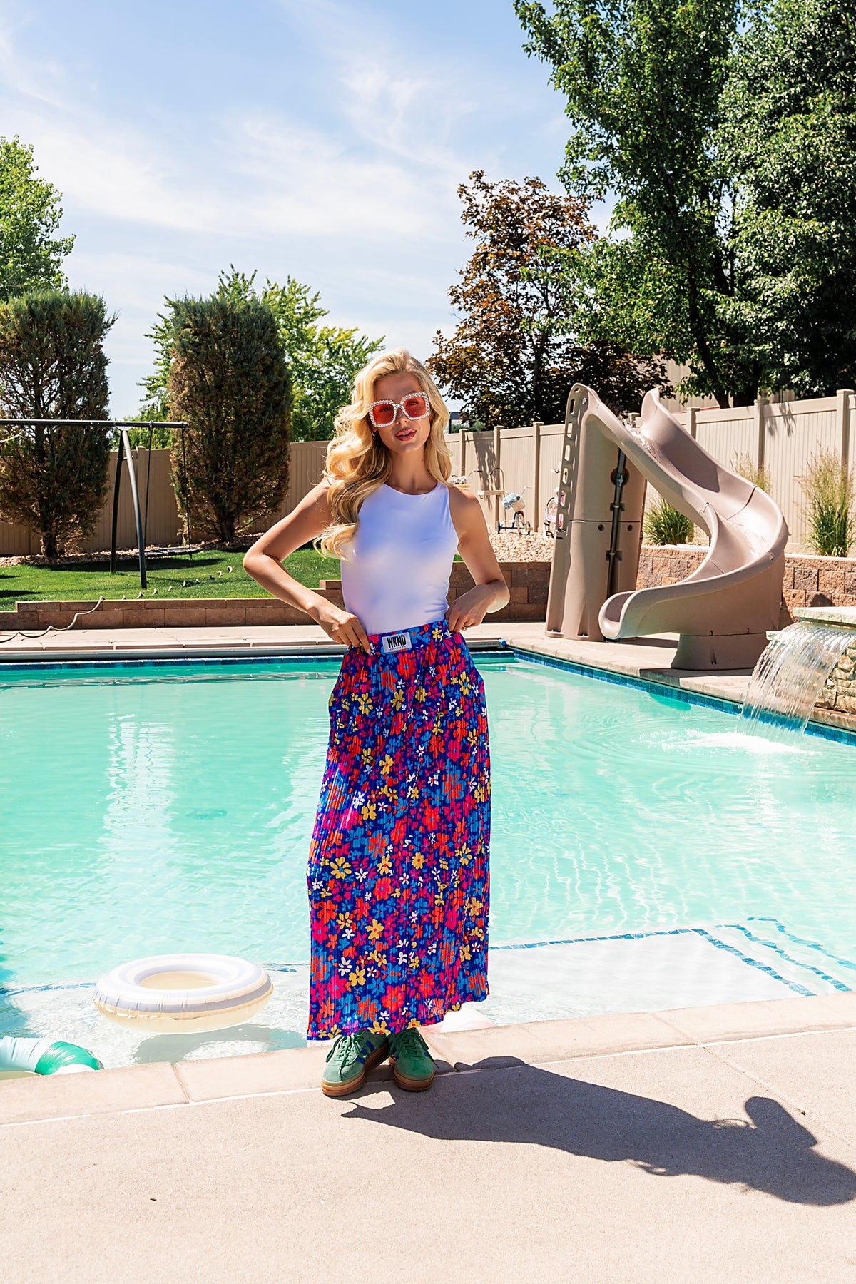 Sun-Kissed Plisse Skirt