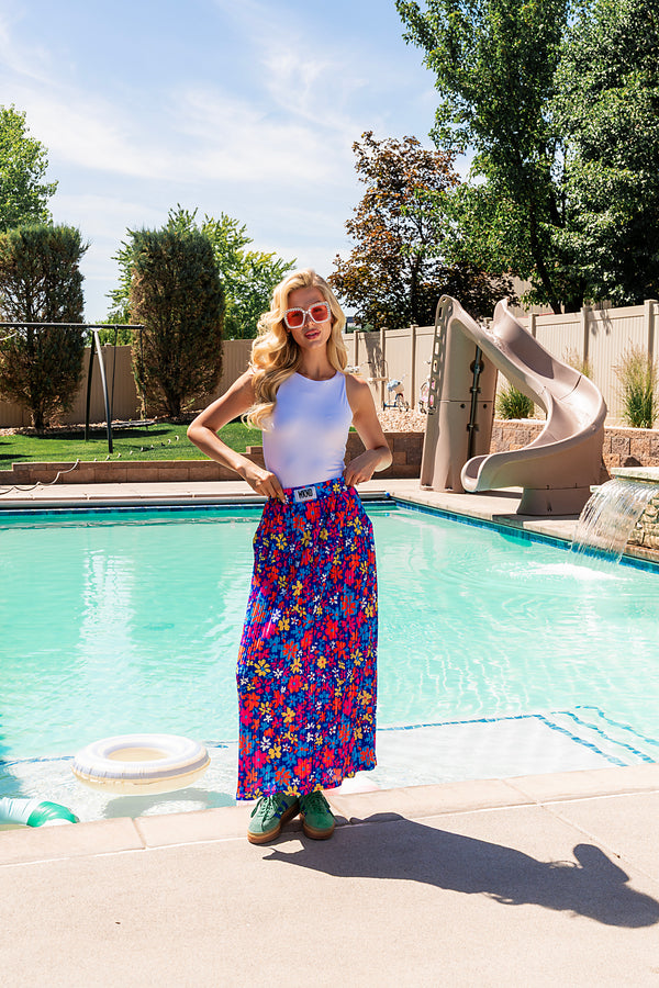 Sun-Kissed Plisse Skirt