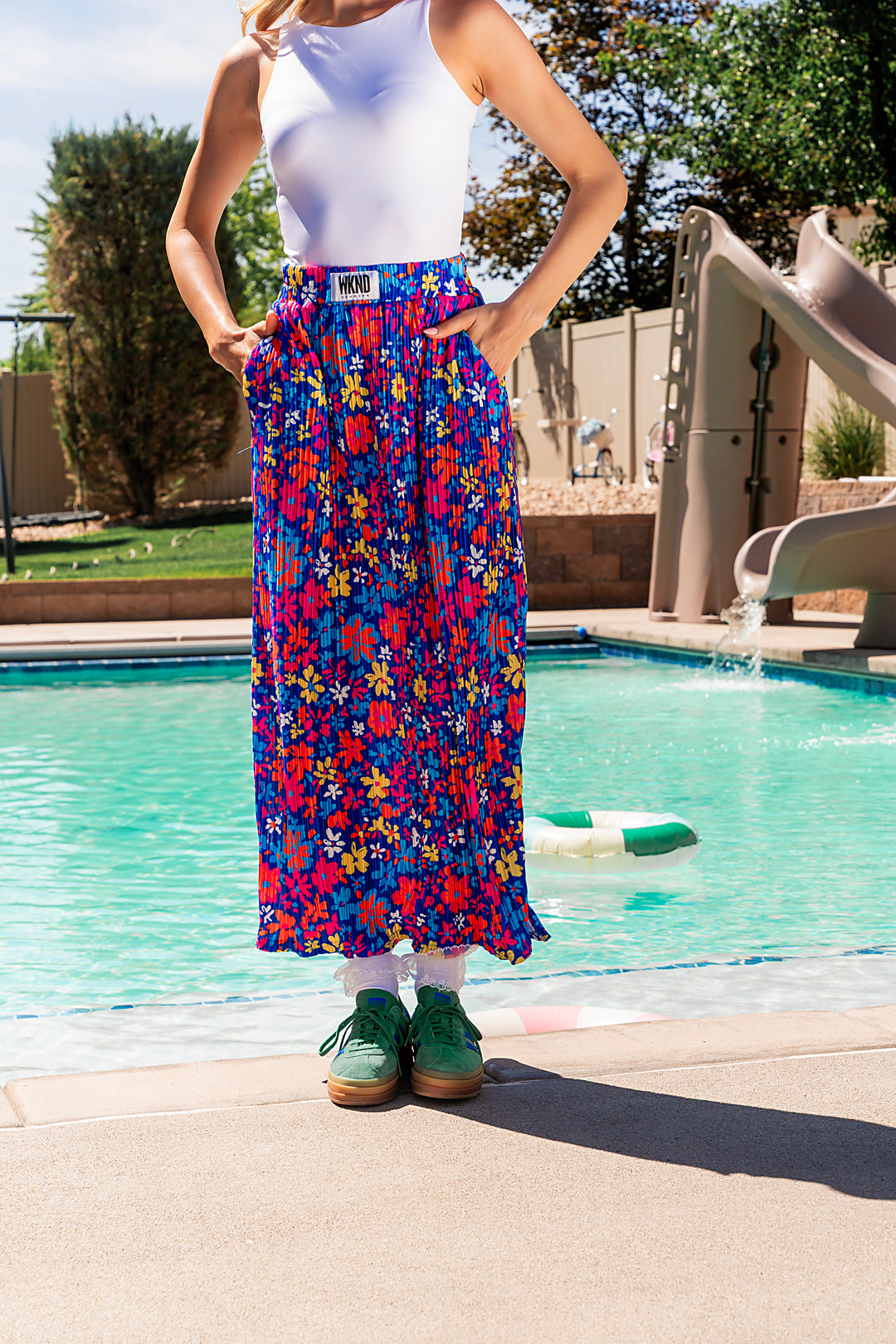Sun-Kissed Plisse Skirt