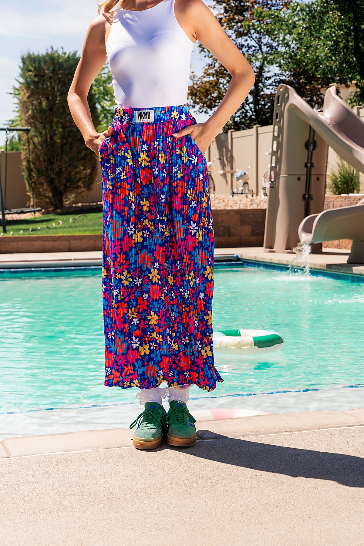 Sun-Kissed Plisse Skirt