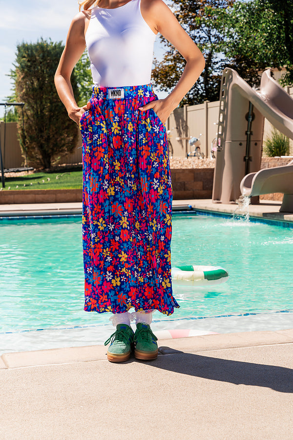 Sun-Kissed Plisse Skirt