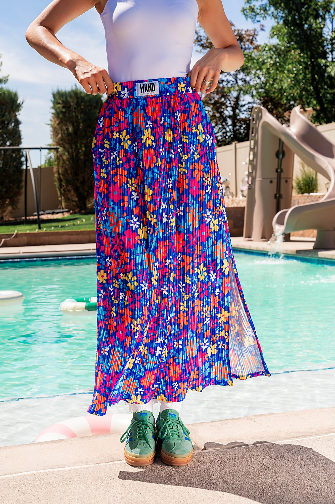 Sun-Kissed Plisse Skirt – WKND Chasers