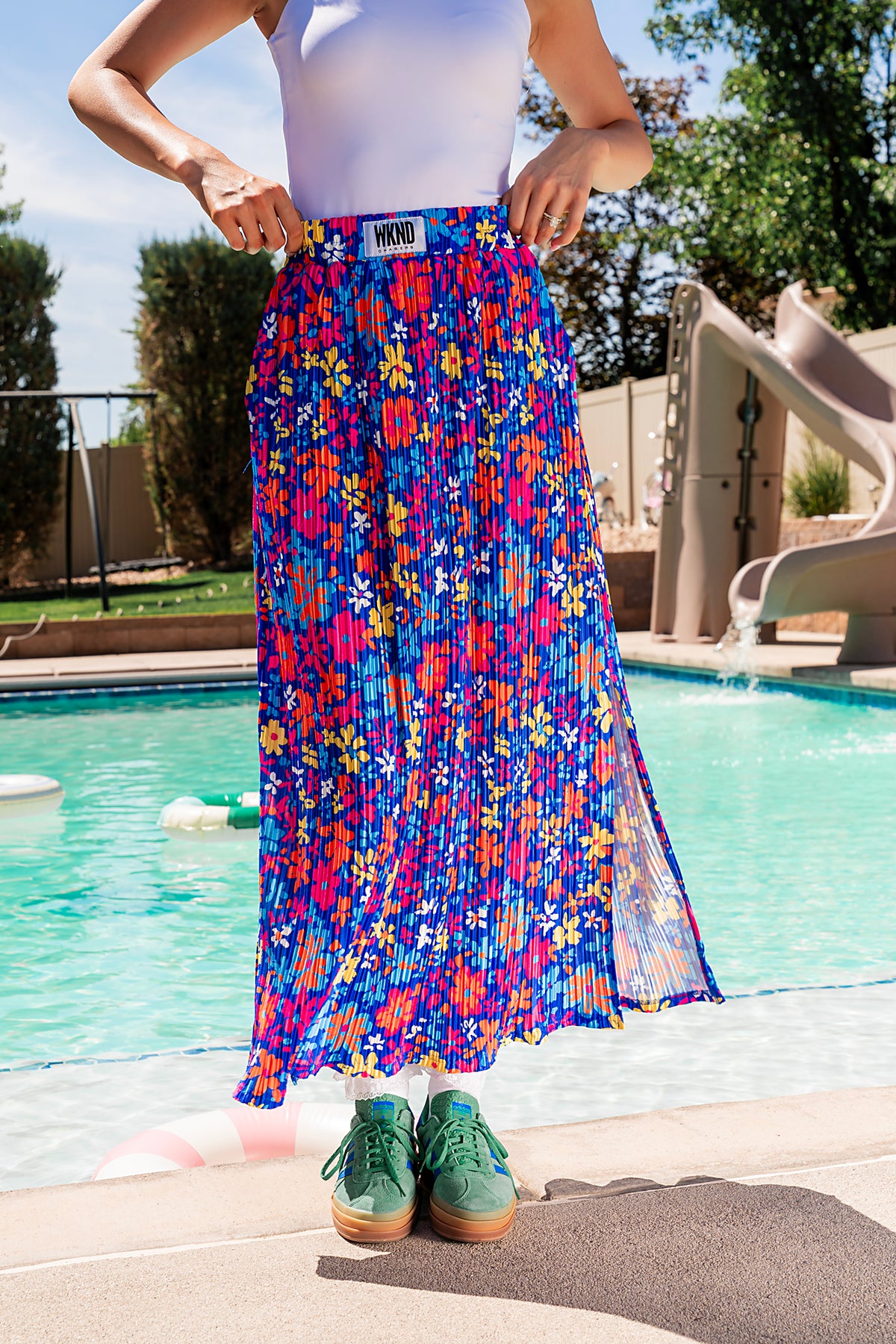 Sun-Kissed Plisse Skirt