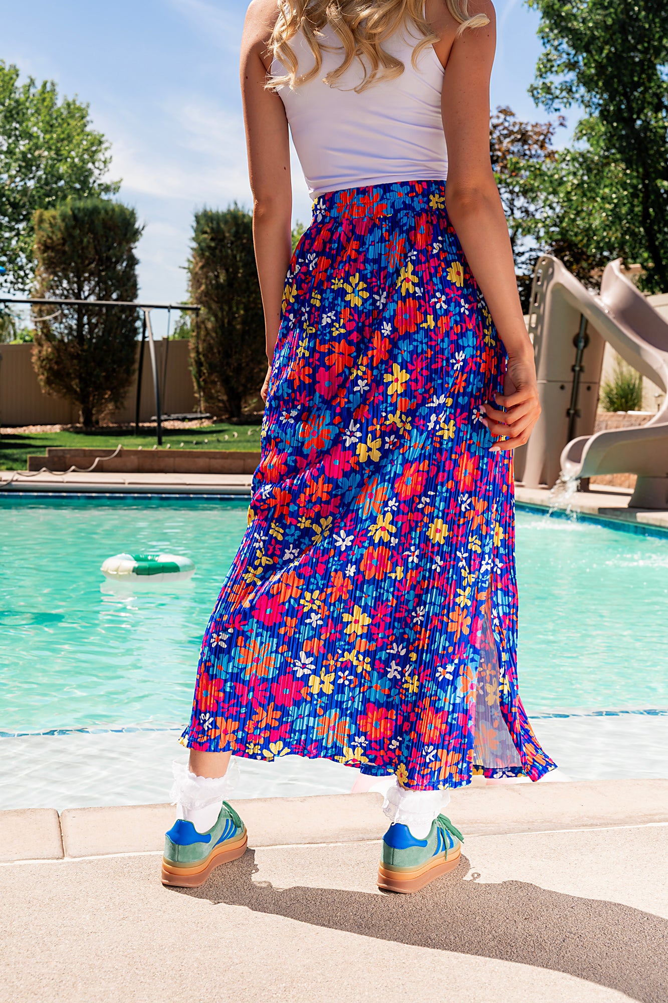 Sun-Kissed Plisse Skirt – WKND Chasers