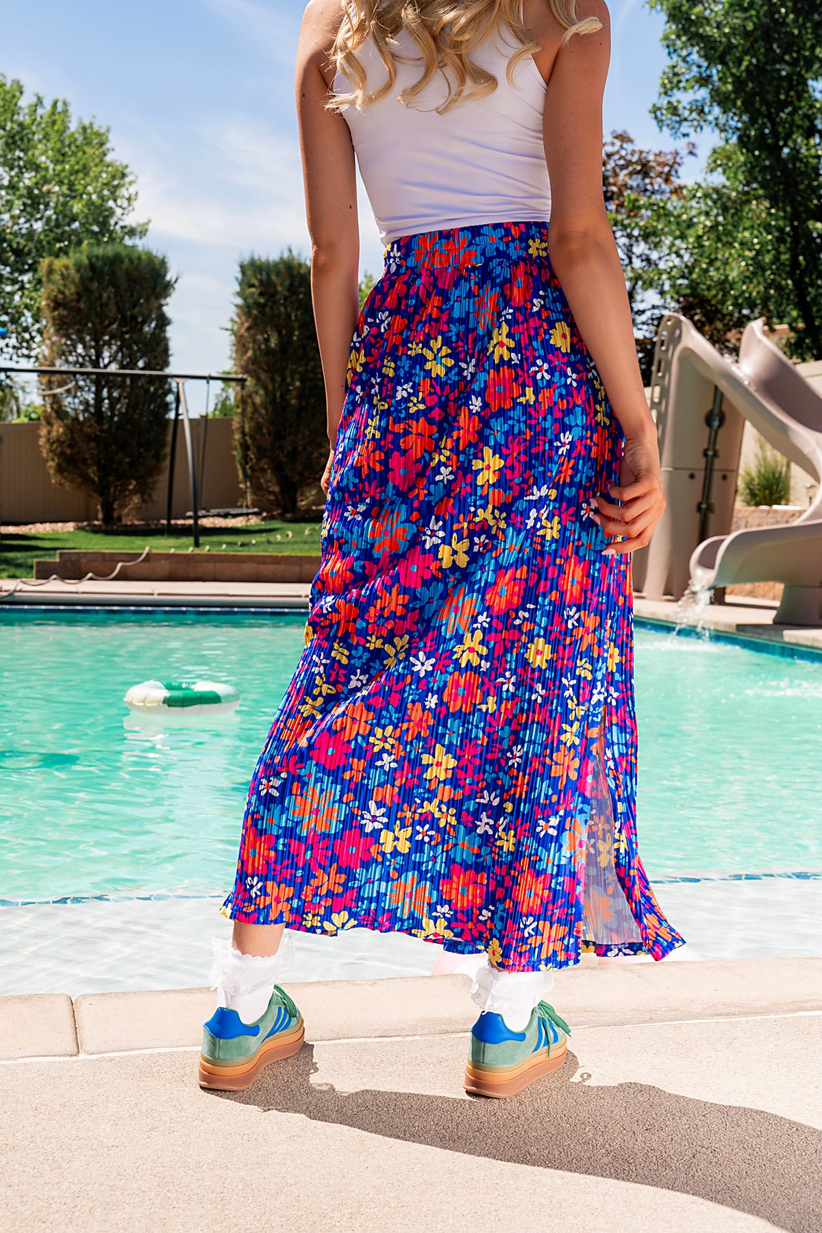 Sun-Kissed Plisse Skirt