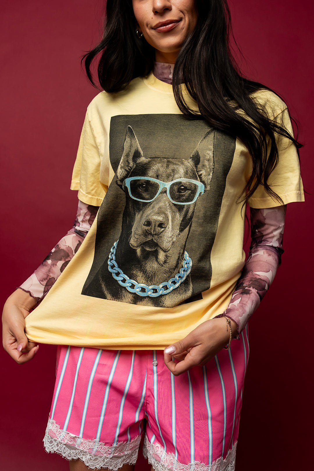 WKND Doberman Graphic Tee - Yellow