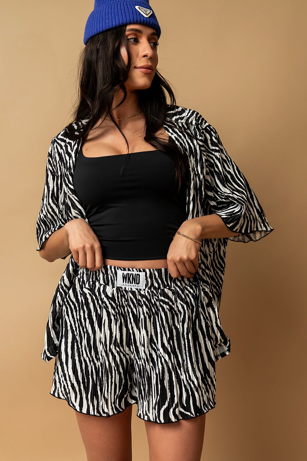 Keep On Moving Zebra Plisse Set