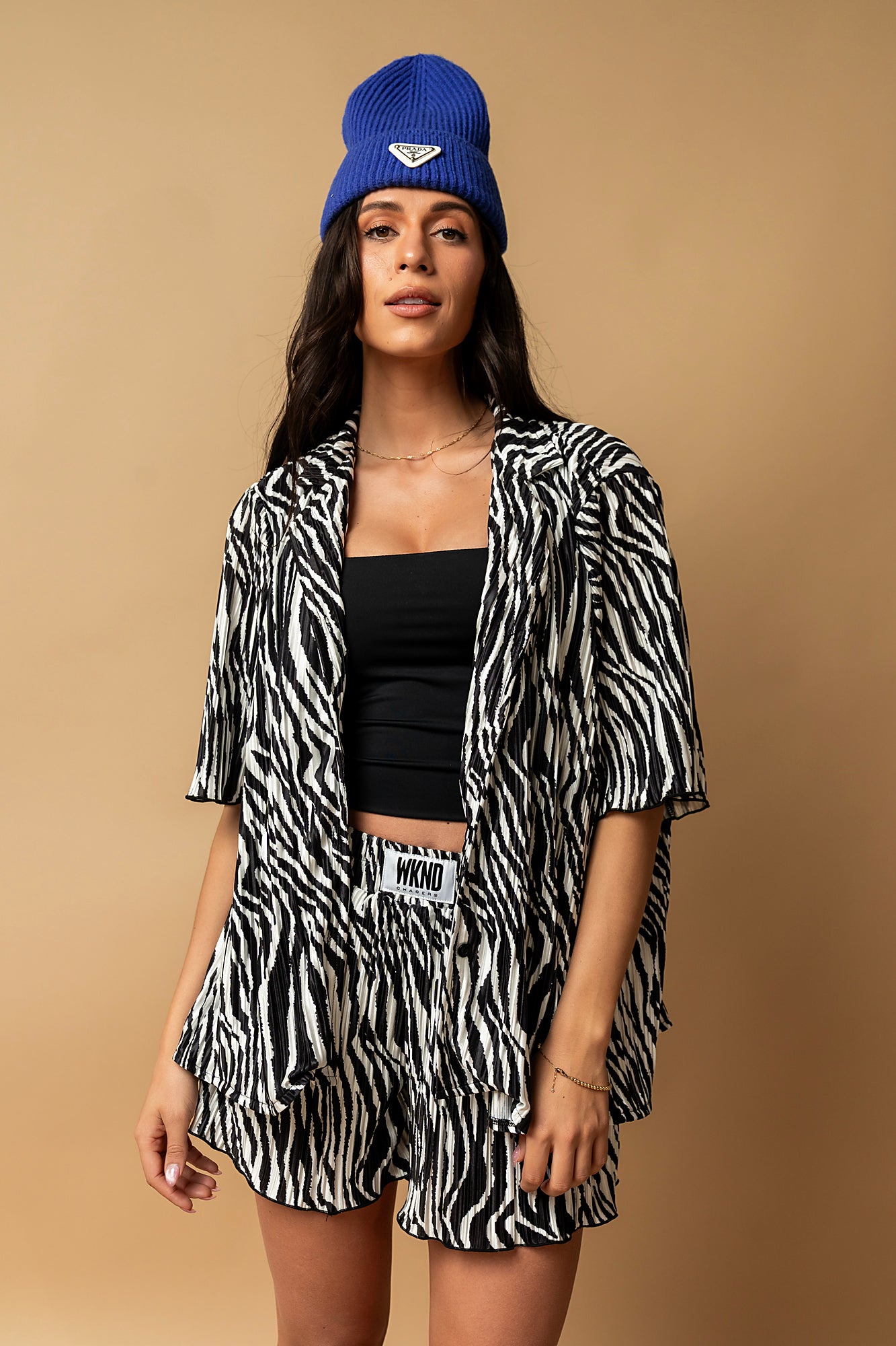 Keep On Moving Zebra Plisse Set – WKND Chasers