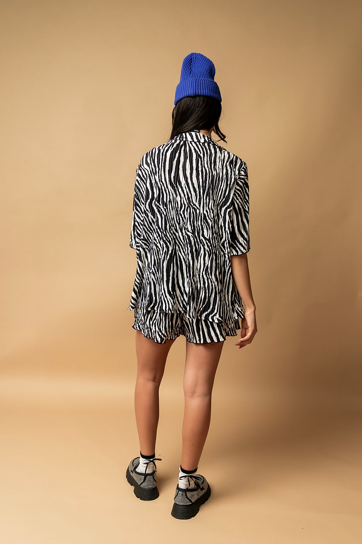Keep On Moving Zebra Plisse Set