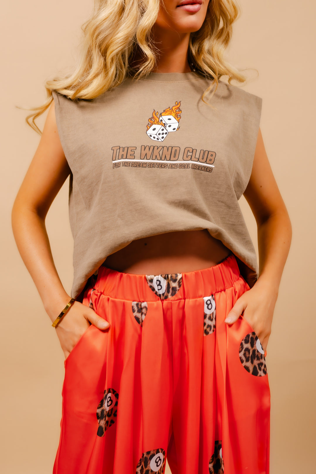 Betting on Myself Muscle Tee - Tan
