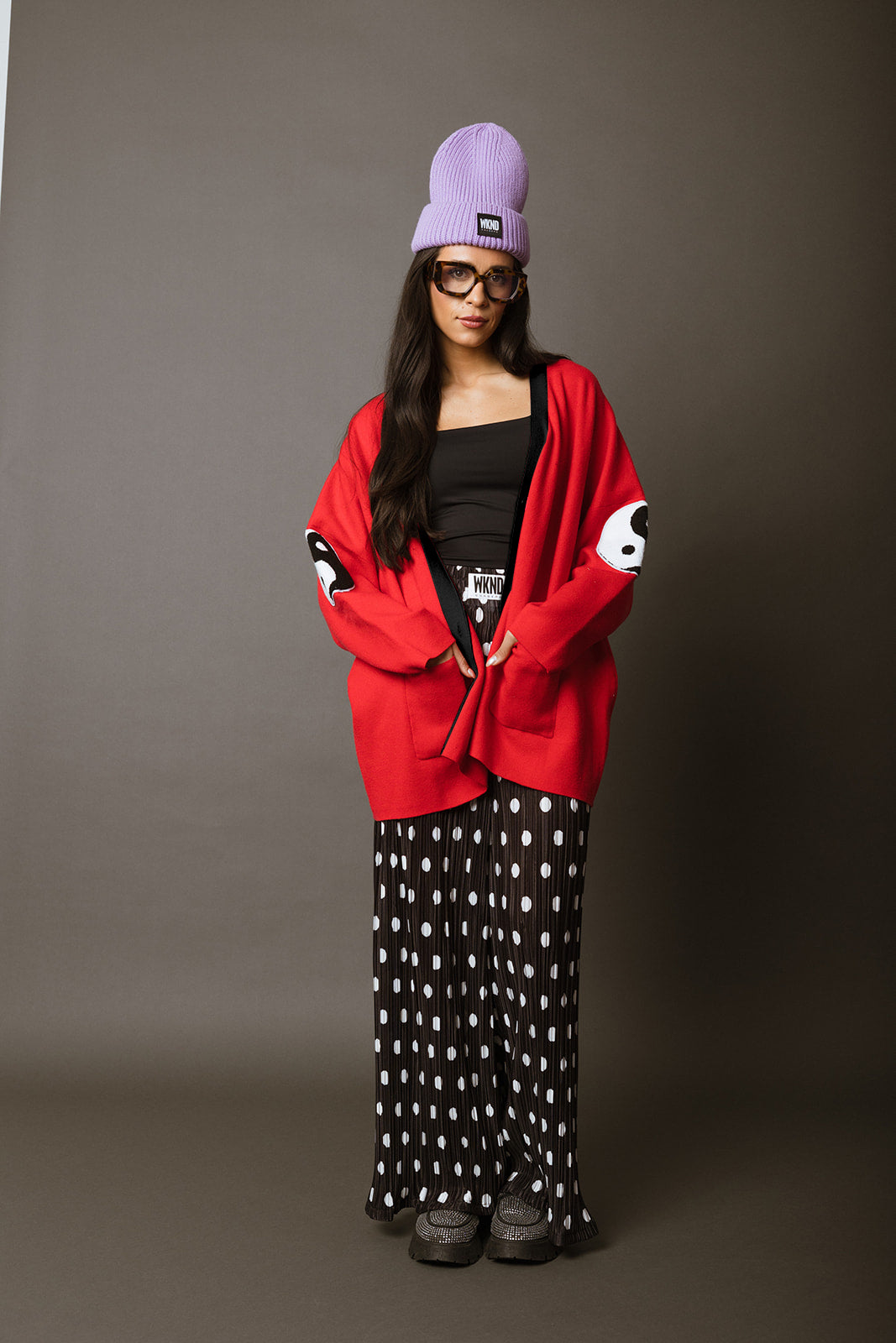 帽子 PANTY DROPPER xFLUTTER Yin yang Knit Yin Yang Cardigan – WKND Chasers