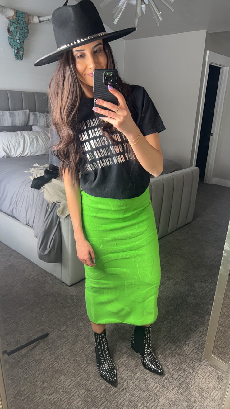 What You Said Green Skirt