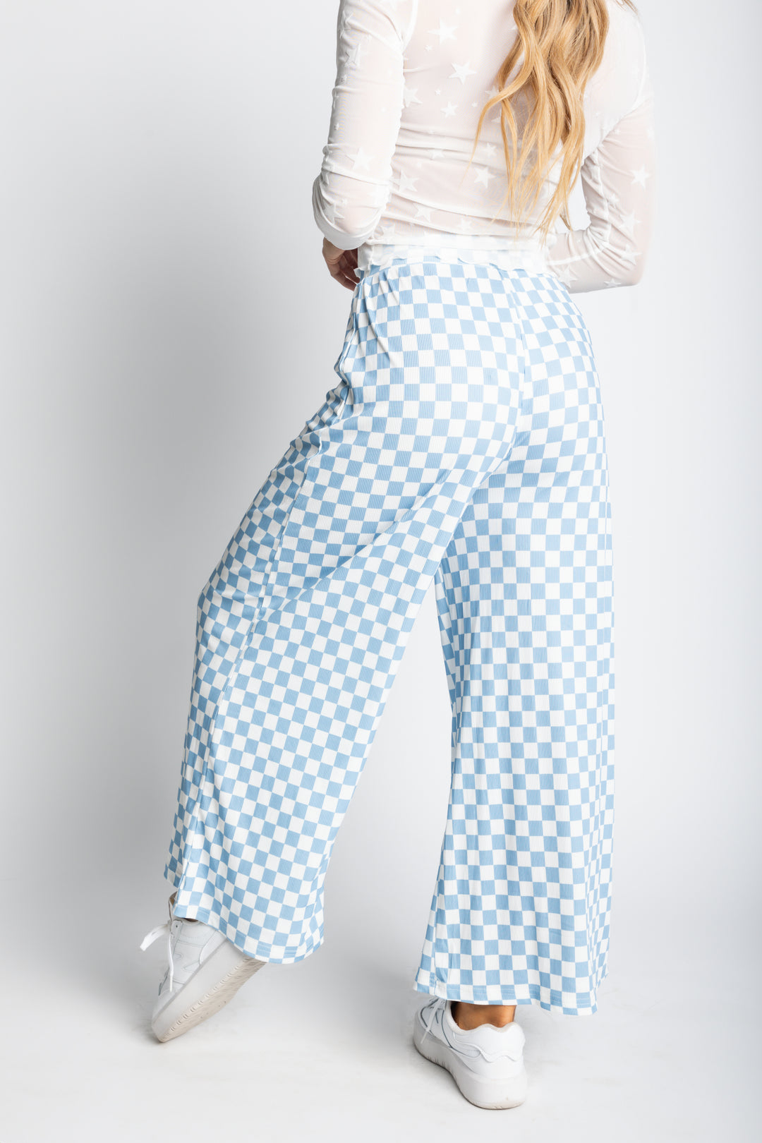 My Reputation Checkered Pants - Sky Blue [S-3X]