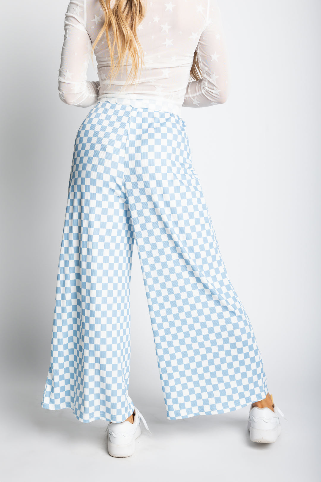 My Reputation Checkered Pants - Sky Blue [S-3X]