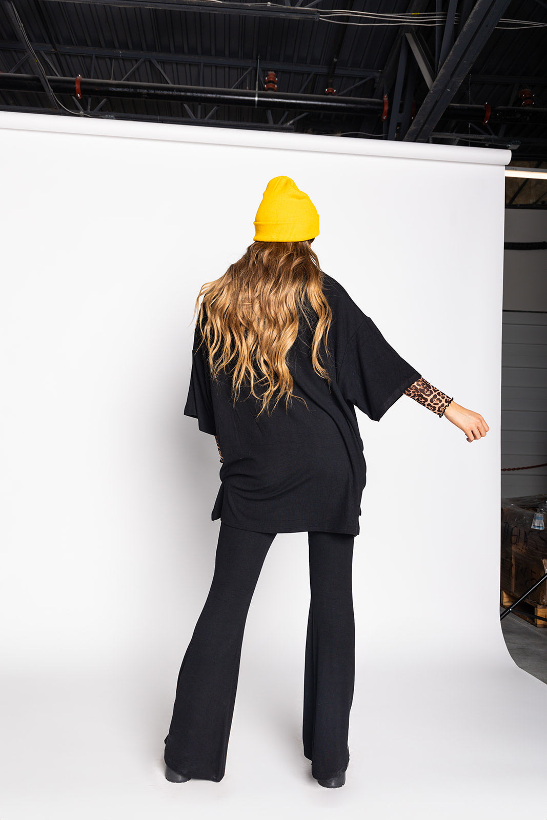 Day Dreamer Ribbed Pant Set - Black