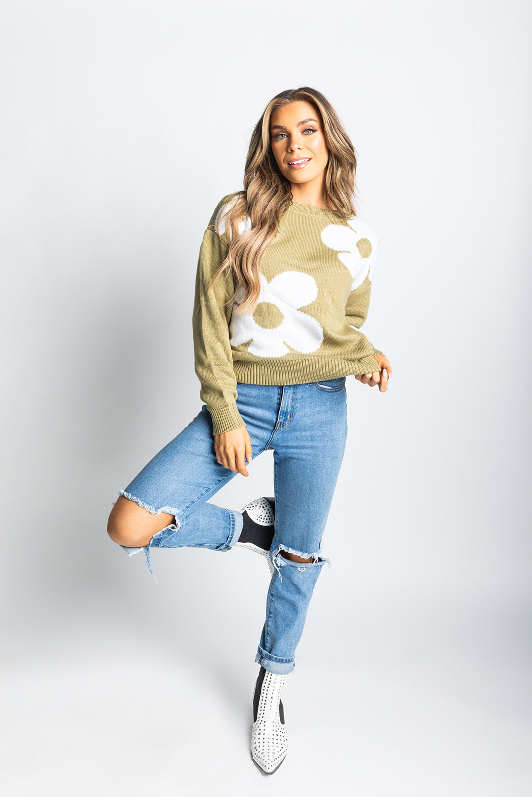 Spring Fling Floral Sweater [S-XL]