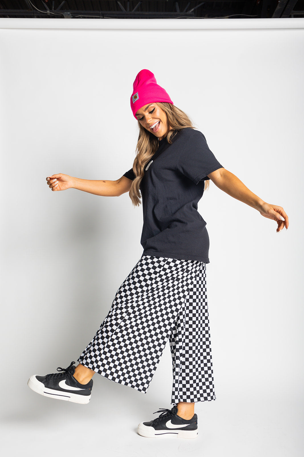 My Reputation Checkered Pants - Black
