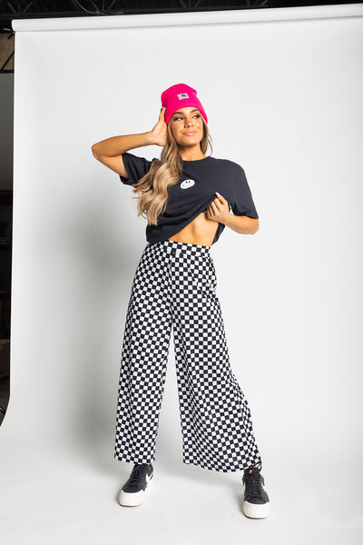 My Reputation Checkered Pants - Black