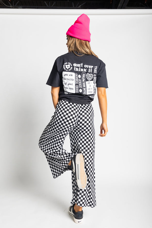 My Reputation Checkered Pants - Black