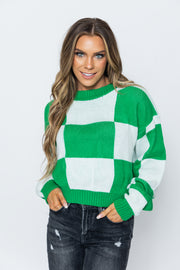 I'm Amused Checkered Sweater